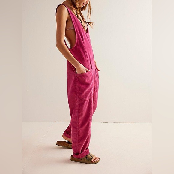 We The Free Pants - We the Free High Roller Cord Jumpsuit | Pink | M